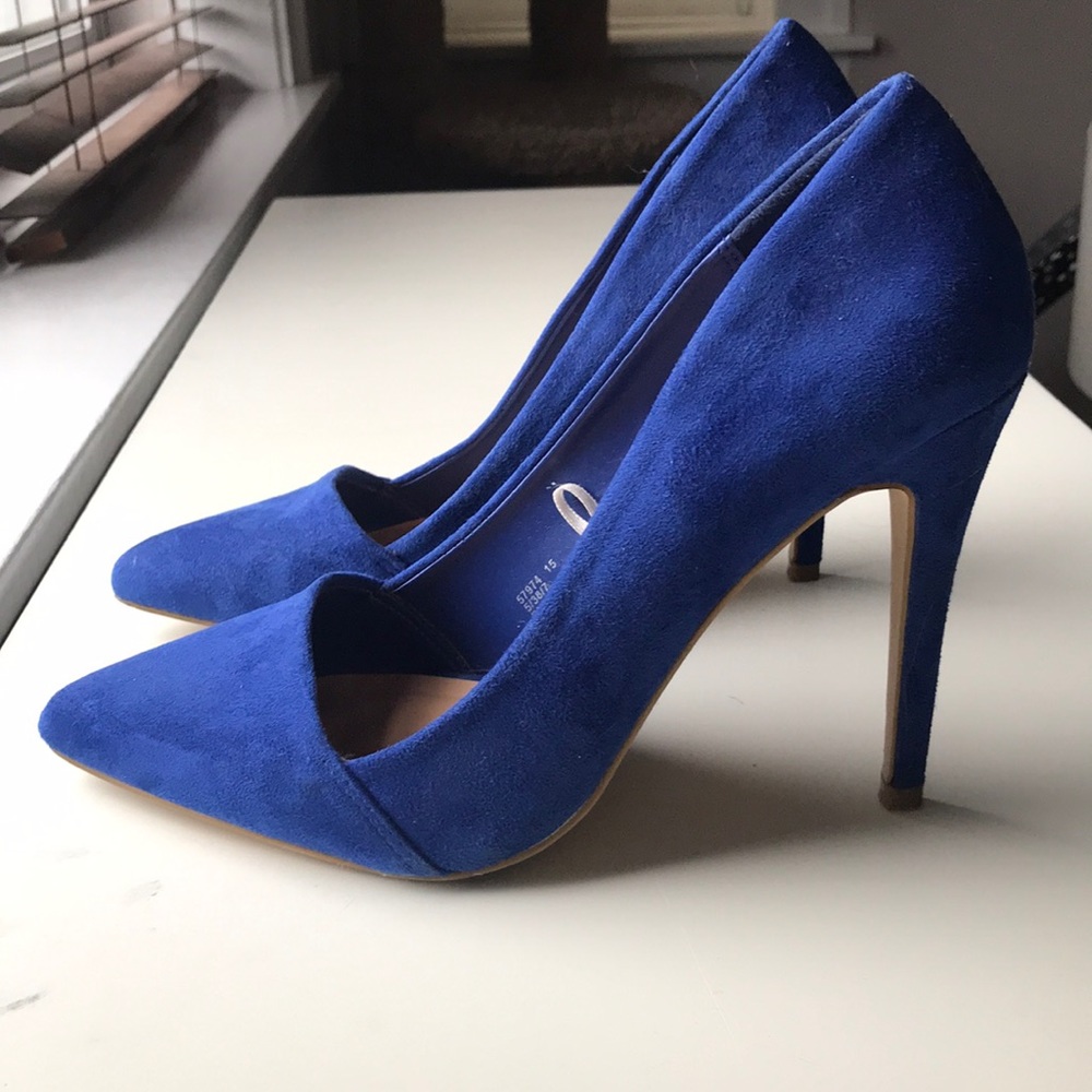 Atmosphere Royal Blue Faux Suede Heels